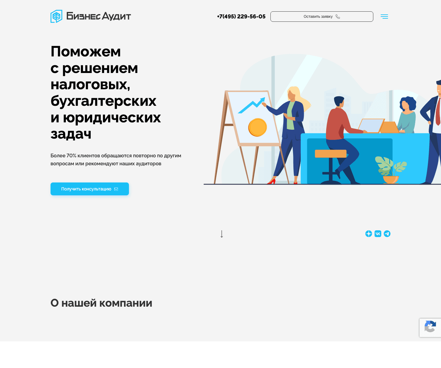 Первый экран кейса Bis-Audit.ru