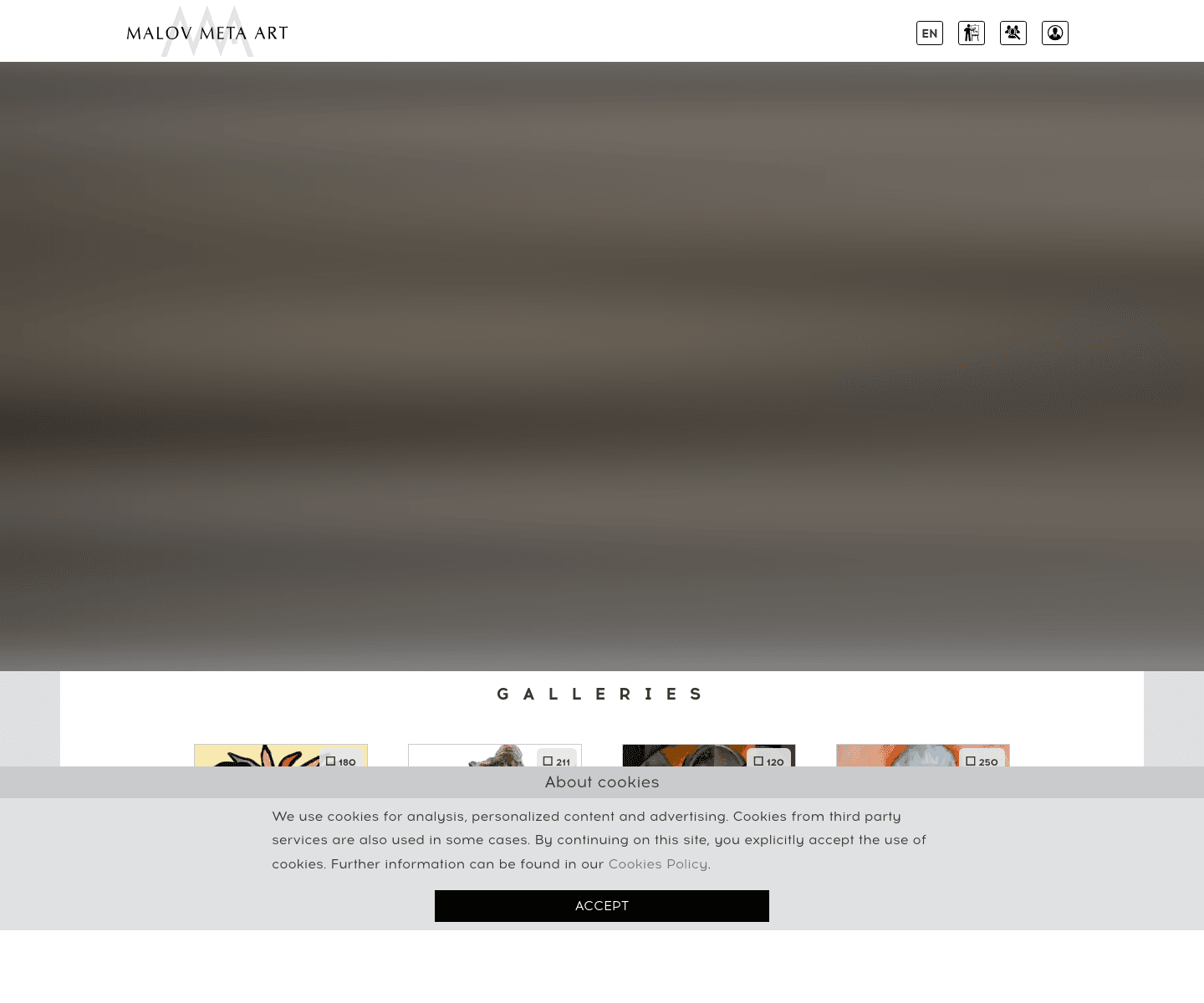 Первый экран кейса MalovMeta.art